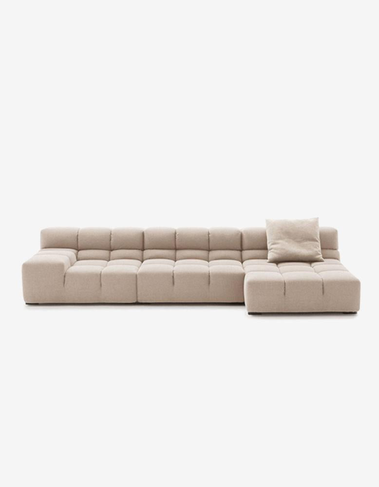Gemma Three Seater Modular Sofa, Linen/Velvet