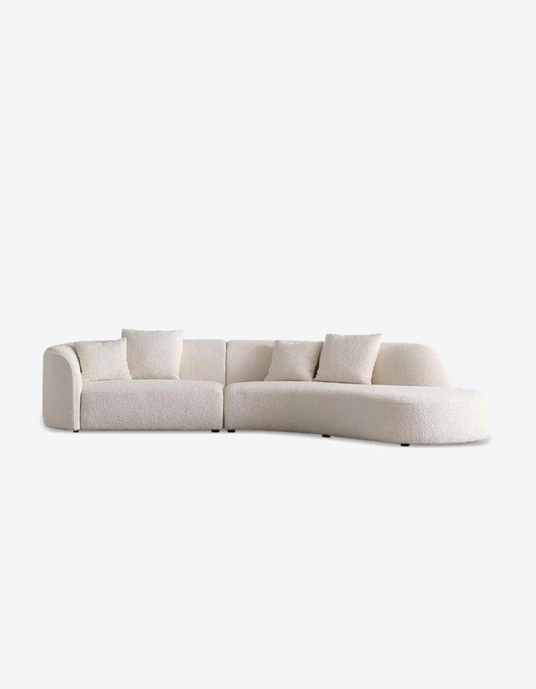 Goldie Gubi Three Seater Sofa, Boucle, White