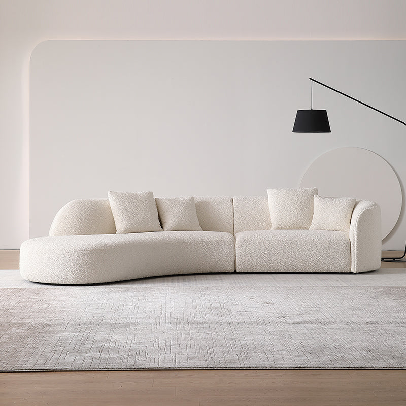 Goldie Gubi Three Seater Sofa, Boucle, White