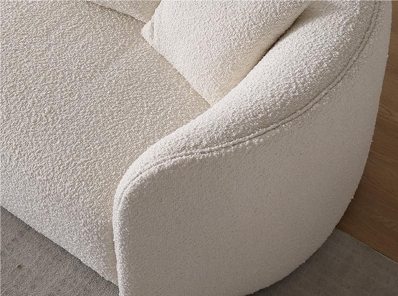 Goldie Gubi Three Seater Sofa, Boucle, White