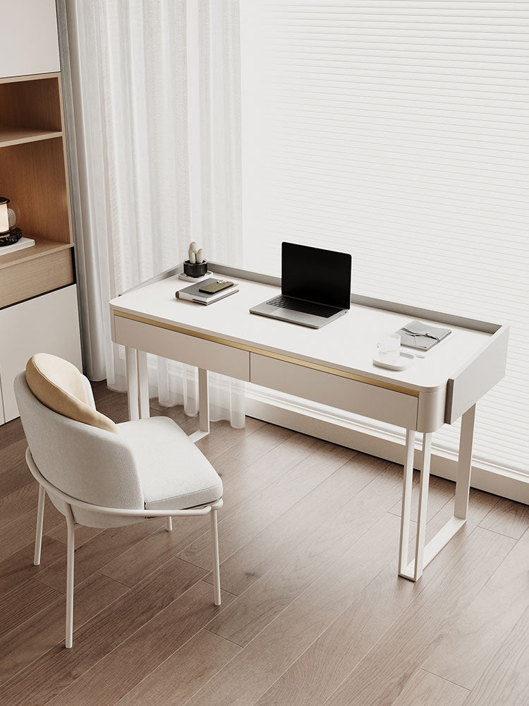 Otto Office Desk - White Sintered Stone| DC Concept
