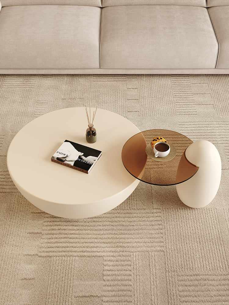 Oliver Marble Coffee Table, White| DC Concept