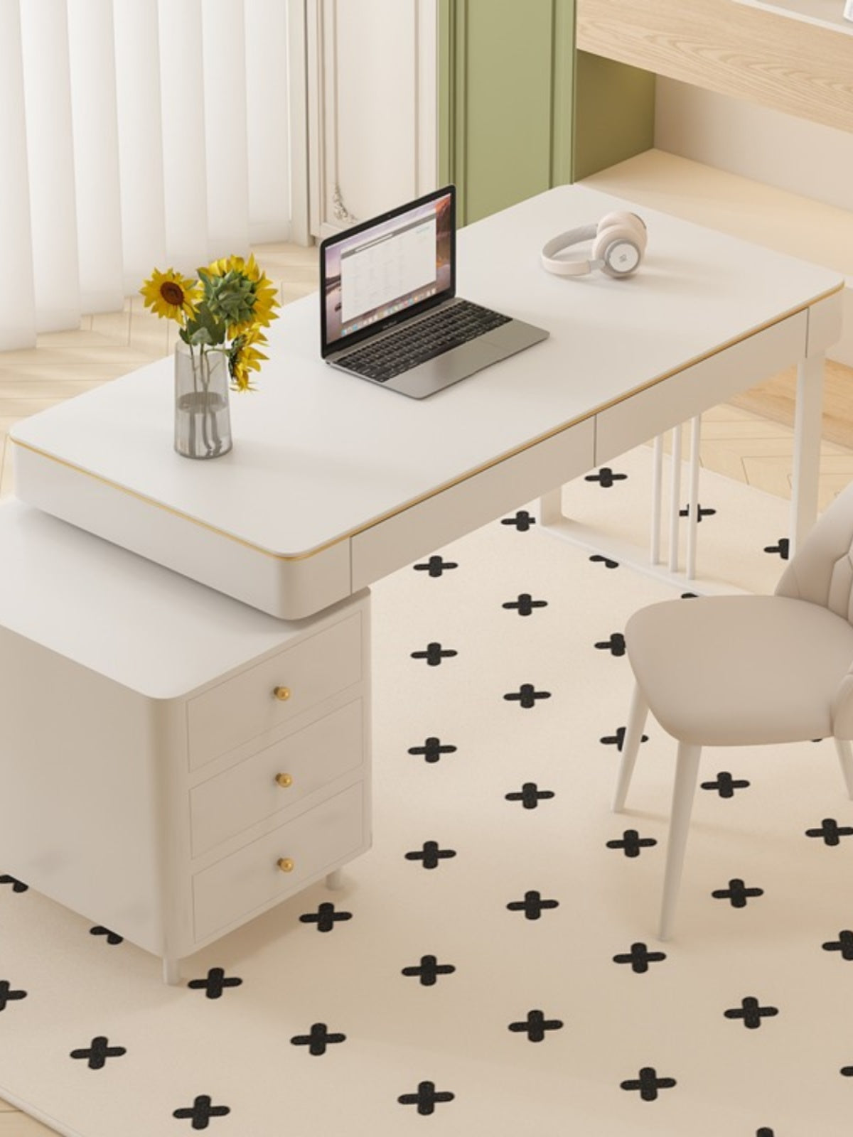 Elmer Office Desk, Sintered Stone| DC Concept