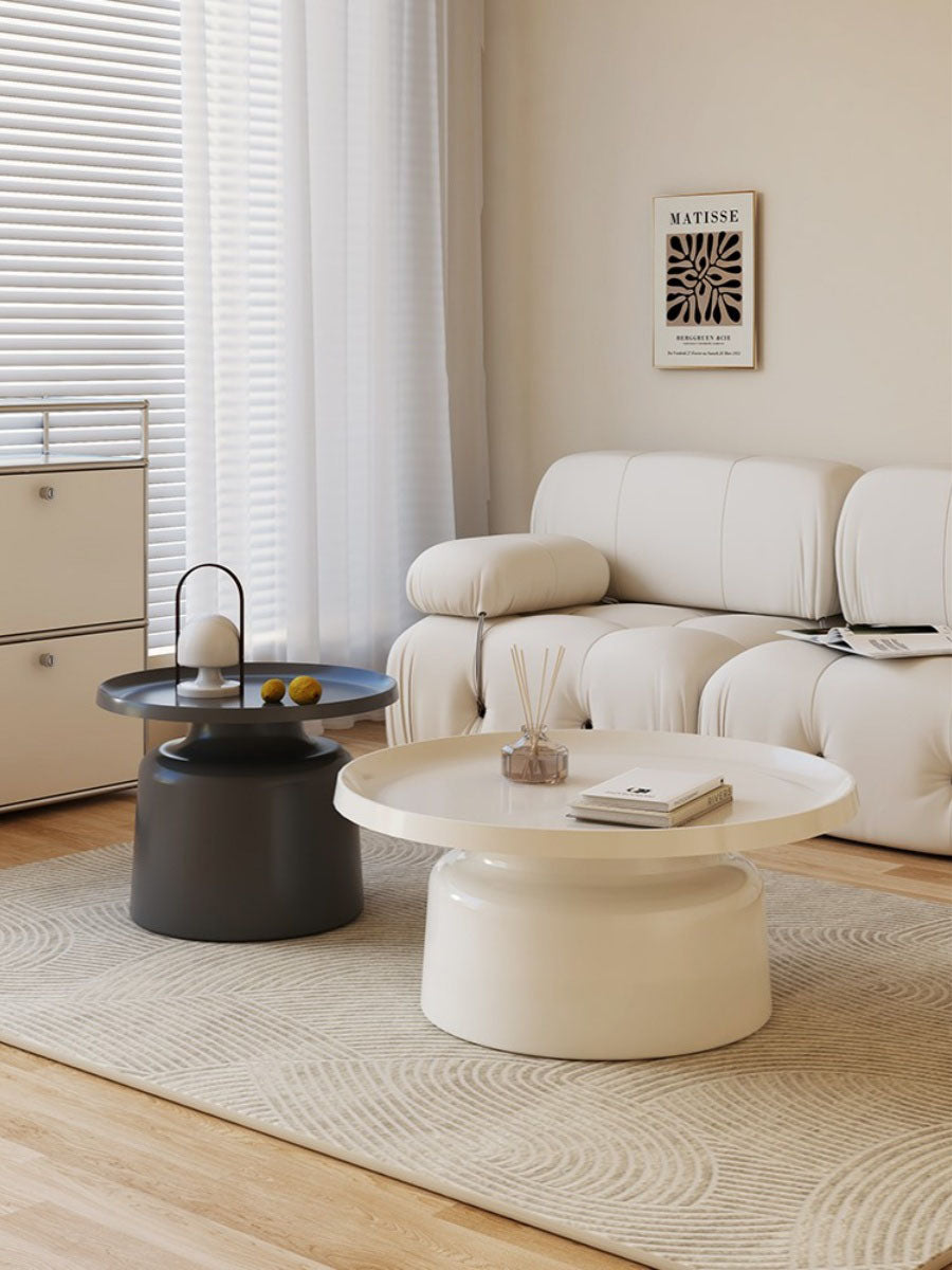 Lucas Coffee Table Set, White & Black| DC Concept