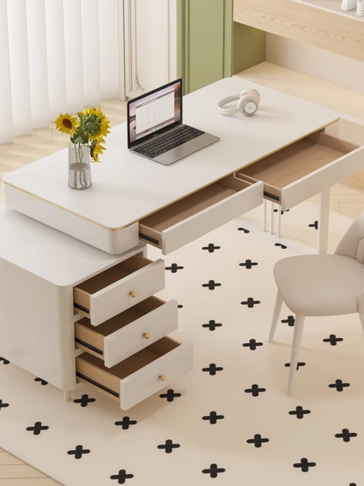 Elmer Office Desk, Sintered Stone| DC Concept