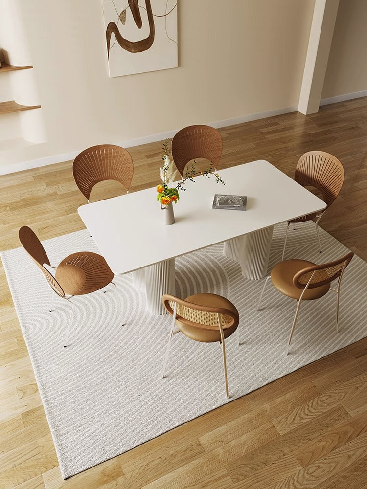Aiden White Dining Table, Sintered Stone| DC Concept