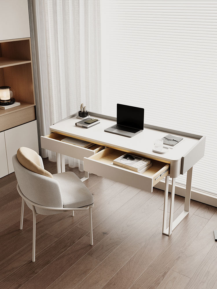 Otto Office Desk - White Sintered Stone| DC Concept