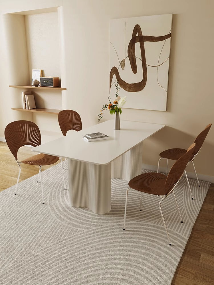 Aiden White Dining Table, Sintered Stone| DC Concept