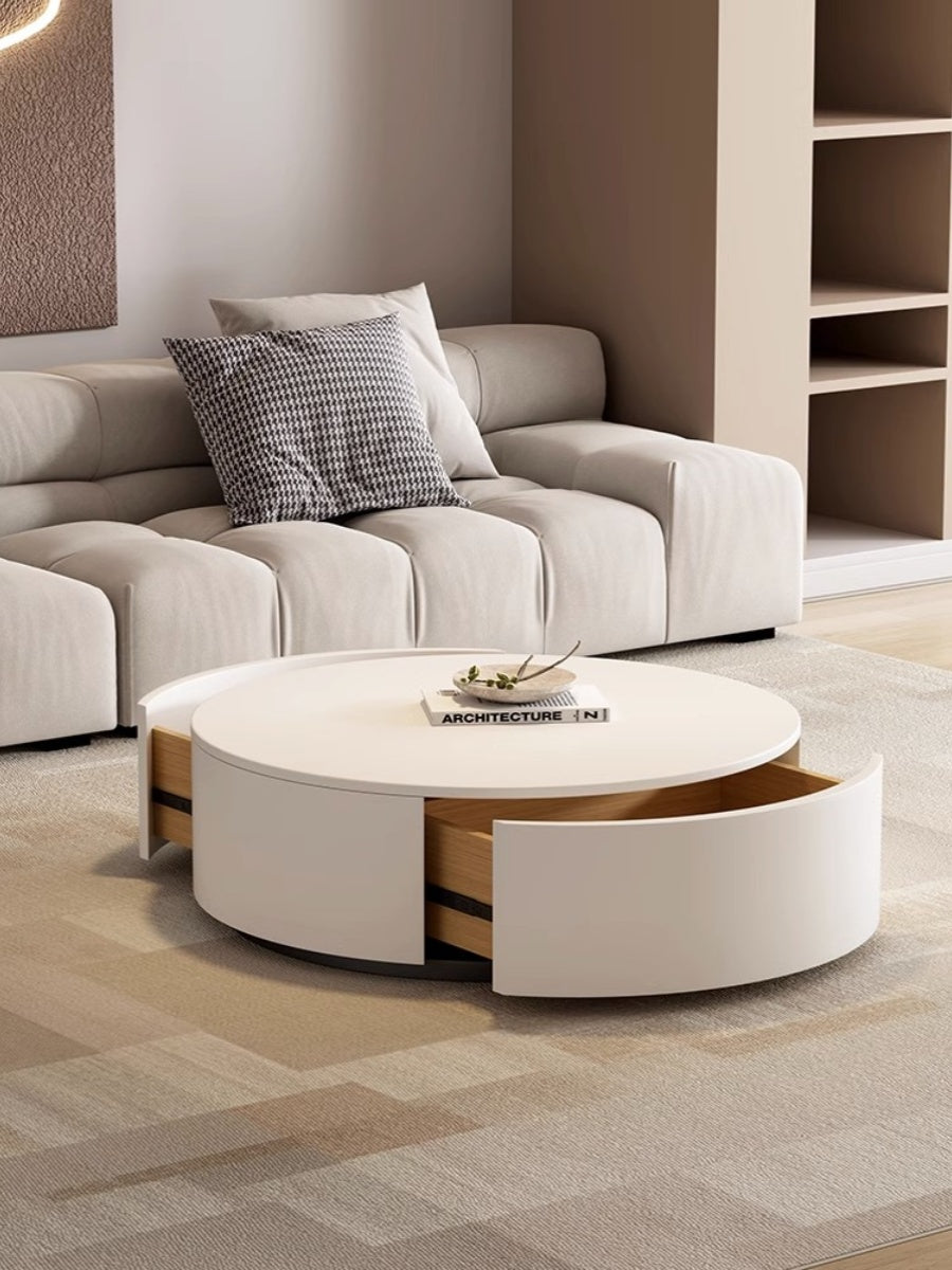 Aria Marble Coffee Table Set, WIth a Mini Stool| DC Concept