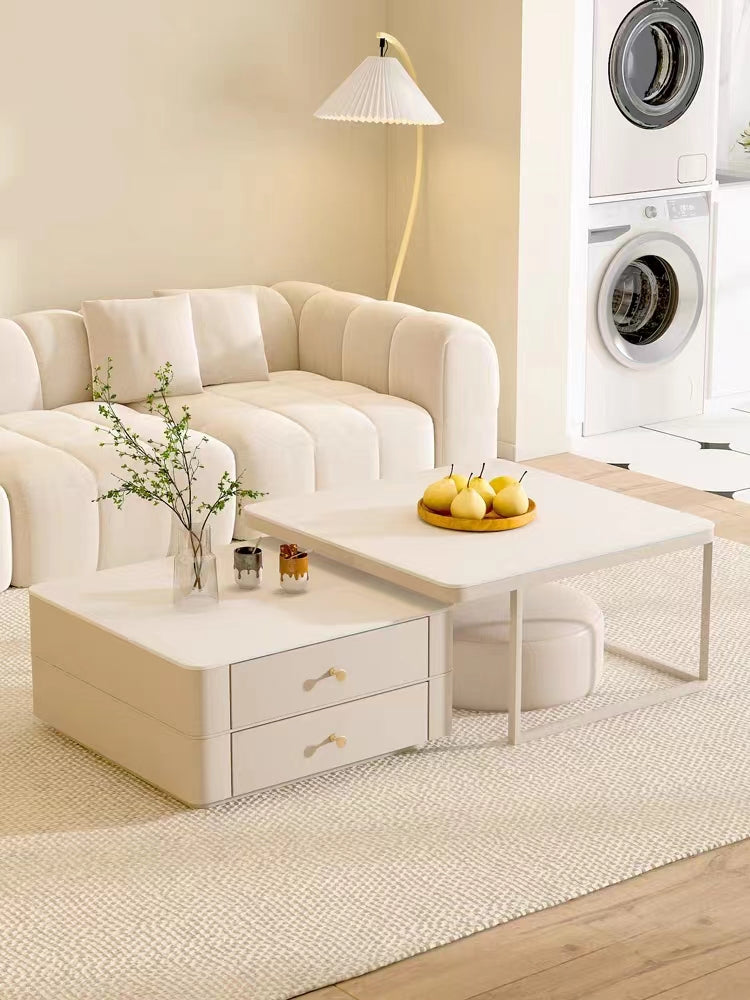 Eclipse Nesting Coffee Table SEt, White| DC Concept