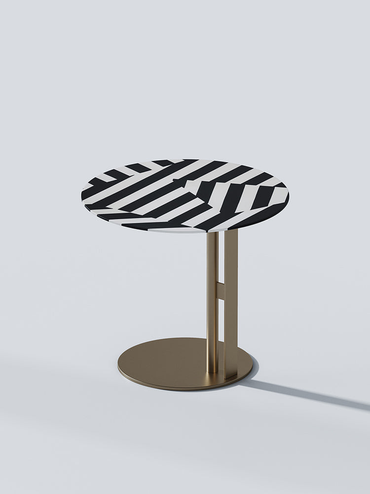 Bagley Side Table, Stainless Steel
