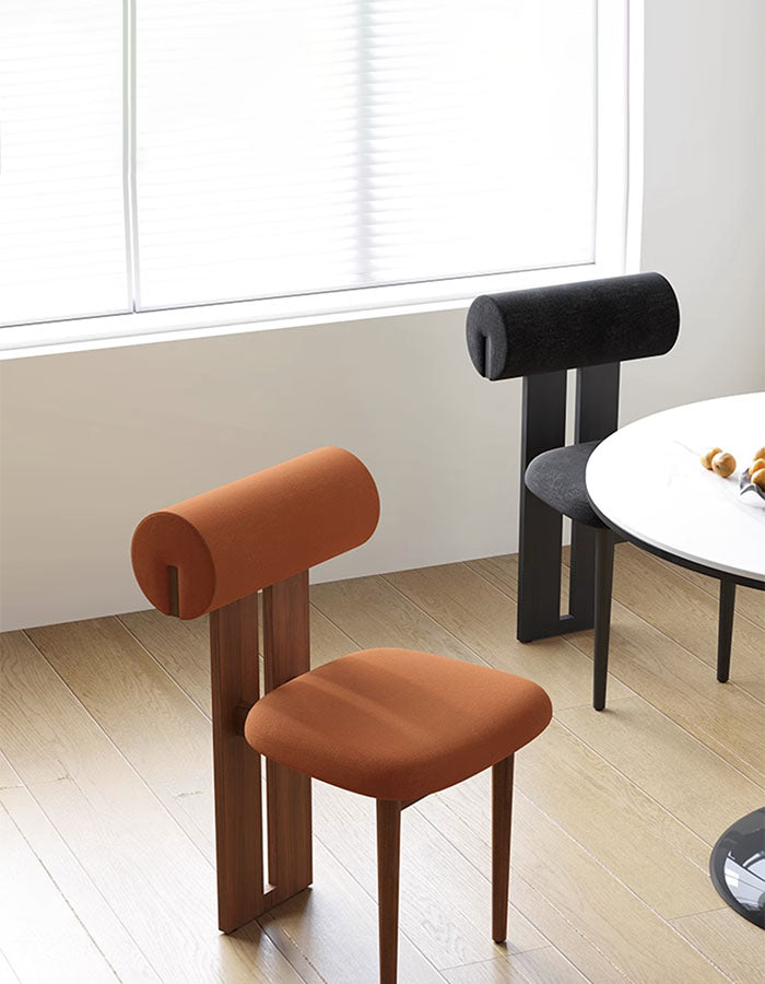 Airelle Dining Chair, Black, Brown