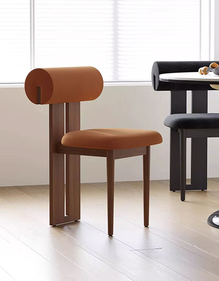 Airelle Dining Chair, Black, Brown