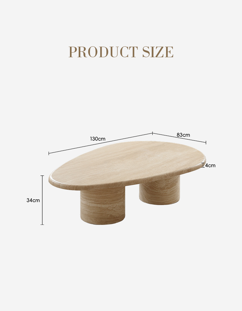 Clio Art Deco Coffee Table, Oval, Marble