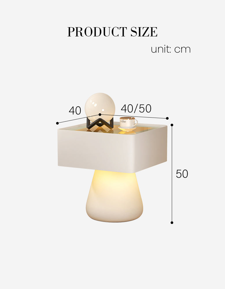 Bartosz Bedside Table With Storage & Light Strip