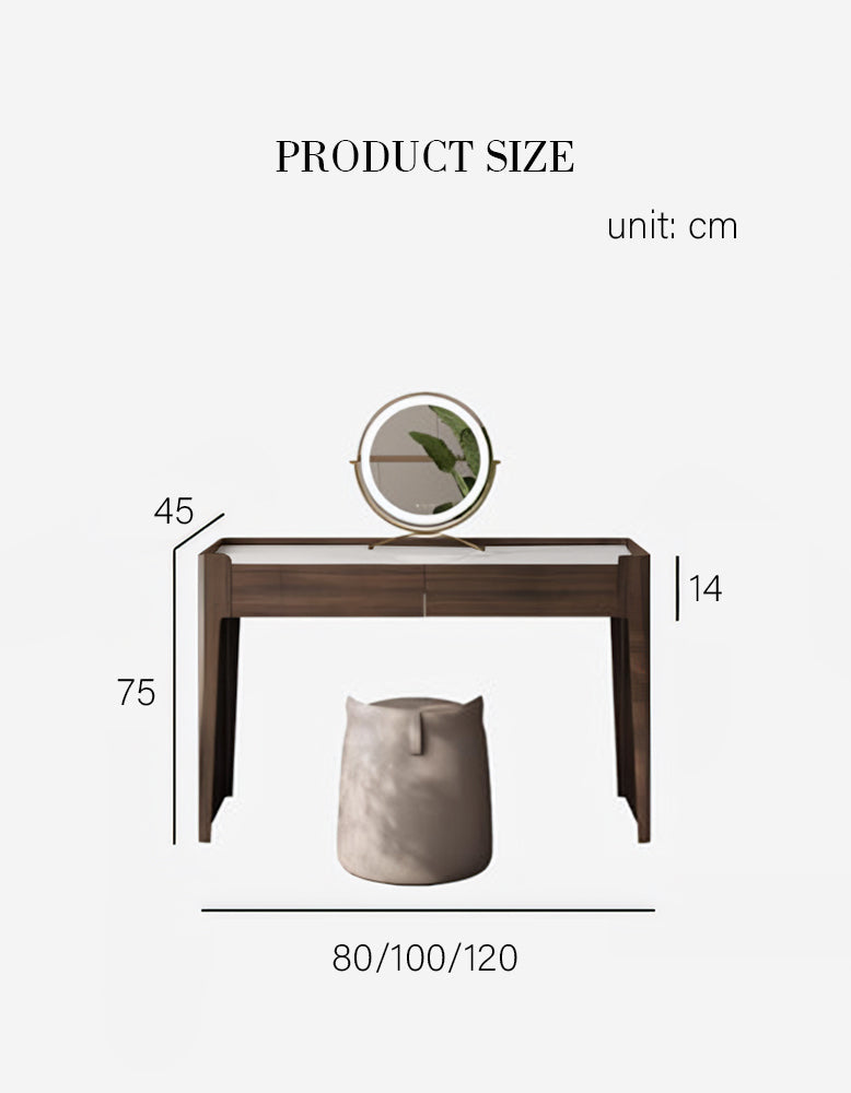 Hatcher Dressing Table With Mirror, Sintered Stone-DC Concept-DC Concept