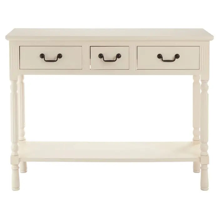 Helsinki 3 Drawer White Console Table