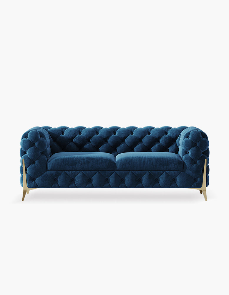 Aaron Two Seater Sofa, Velvet