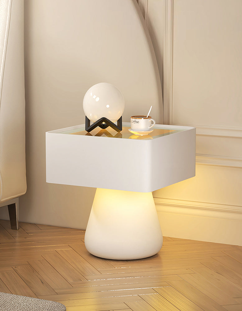 Bartosz Bedside Table With Storage & Light Strip