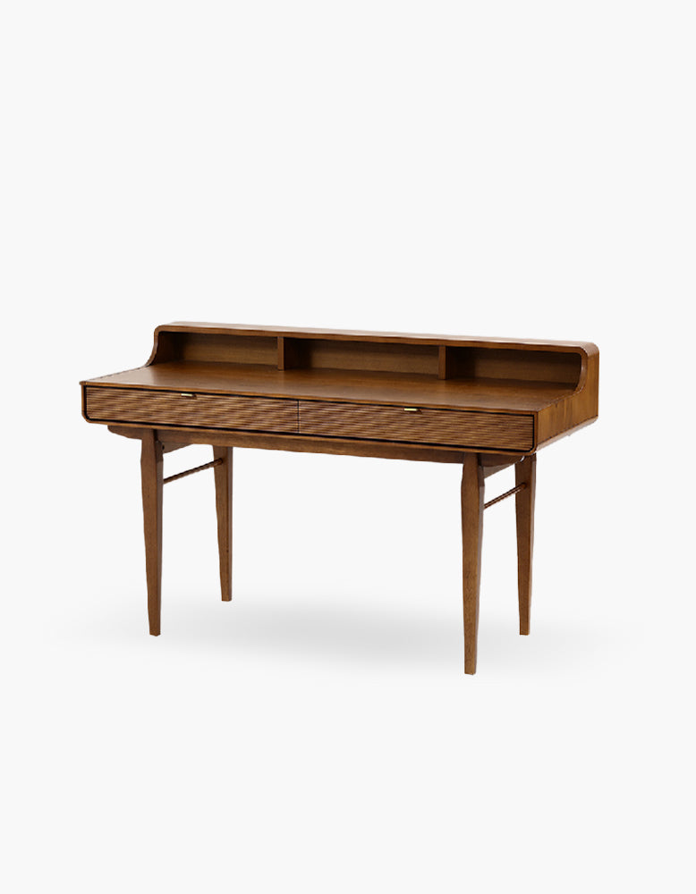 Moran Carved Office Desk, Solid Wood| DC Concept