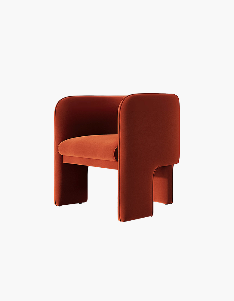 Woodsen Lobby Lounge Chair, Red