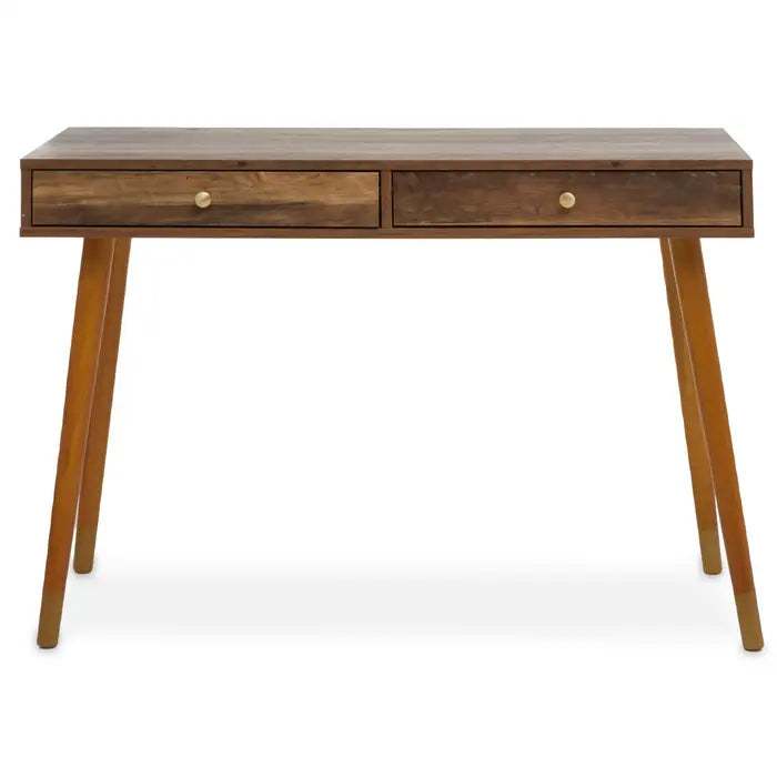 wooden console table. 2 drawers