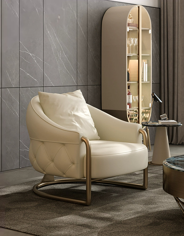 Quigley Lobby Lounge Chair, Real Leather