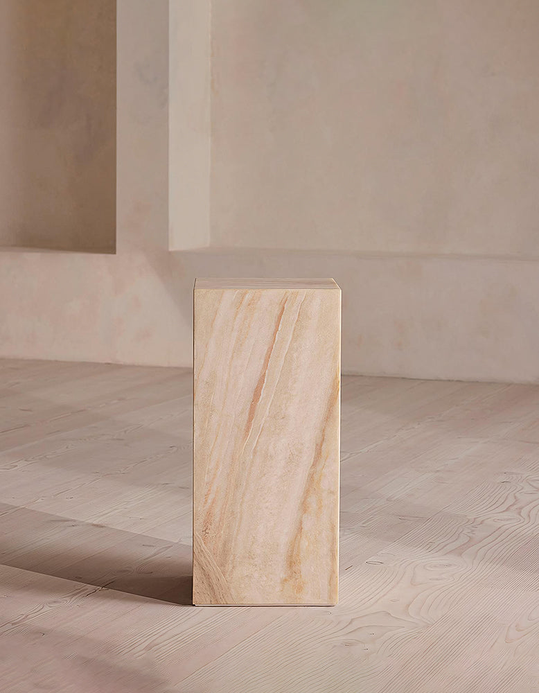 Vega Plinth/Side Table, Marble