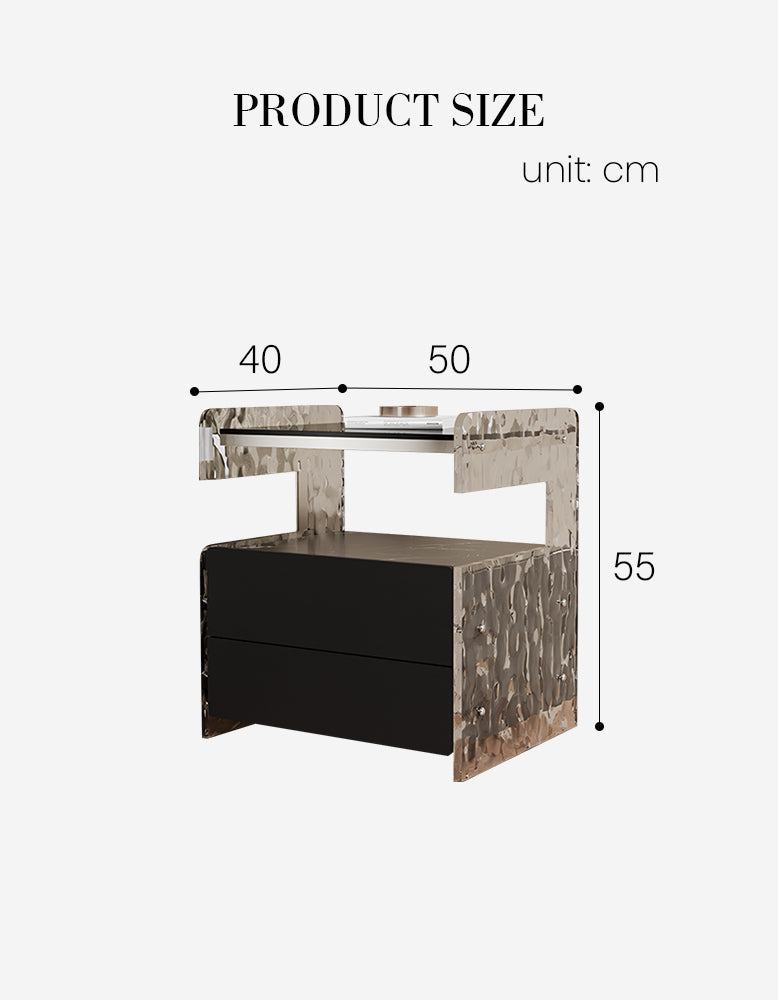 Arora Bedside Table With Spacious Storage