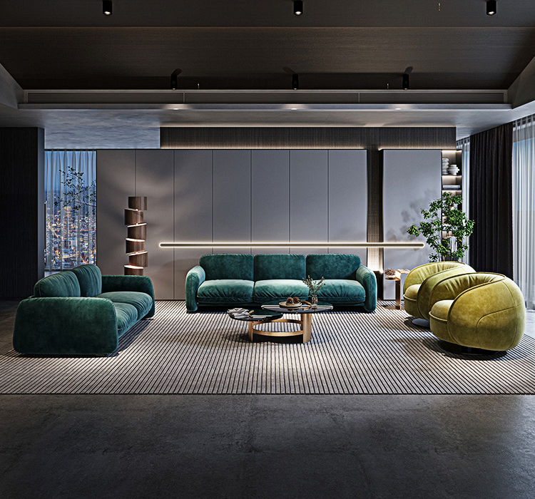 Elowen Swivel Lounge Chair, Green Vintage Armchair
