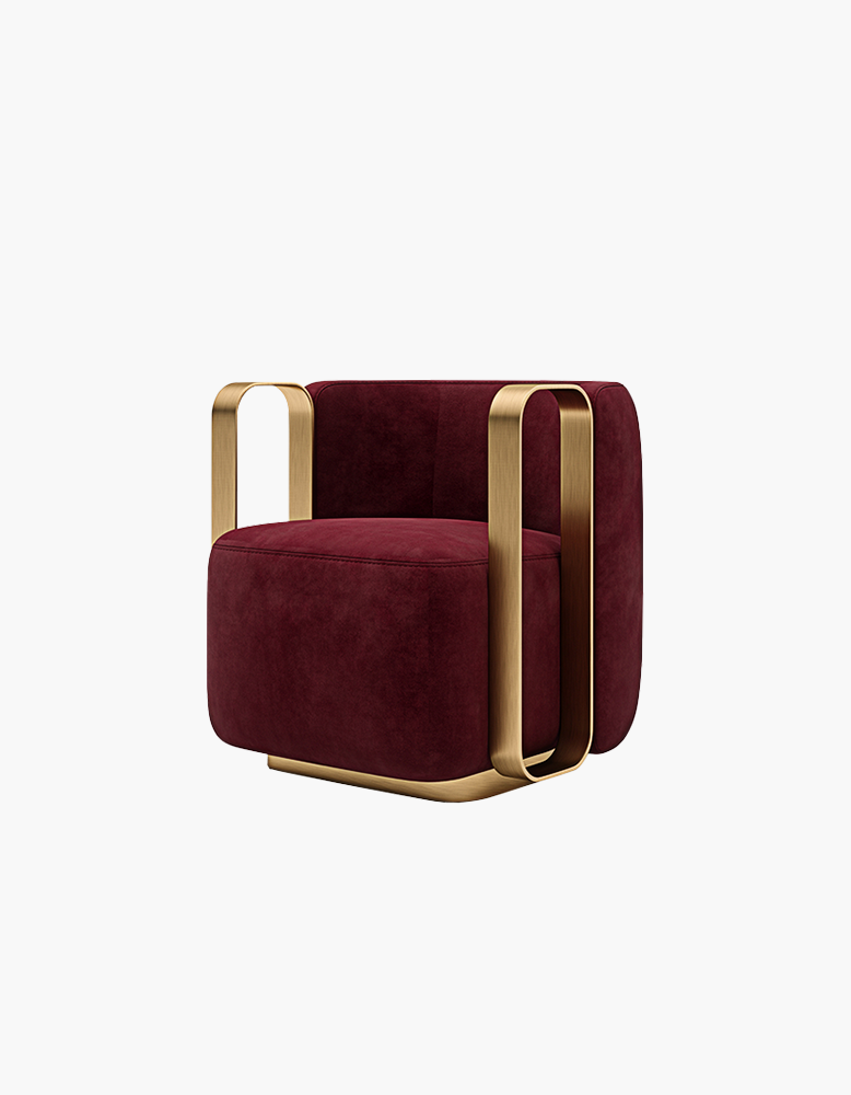 Thaddea Vintage Armchair, Red