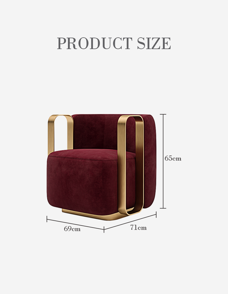 Thaddea Vintage Armchair, Red