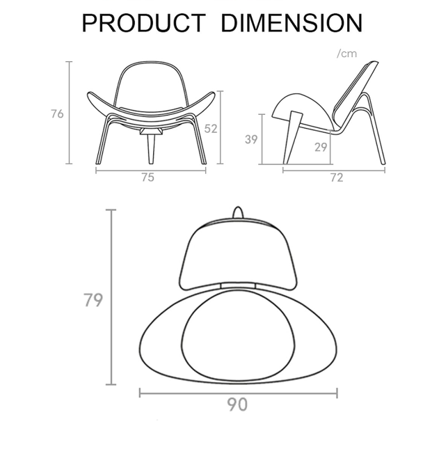 Hans Wegner CH07 Shell Chair, Brown & Oak