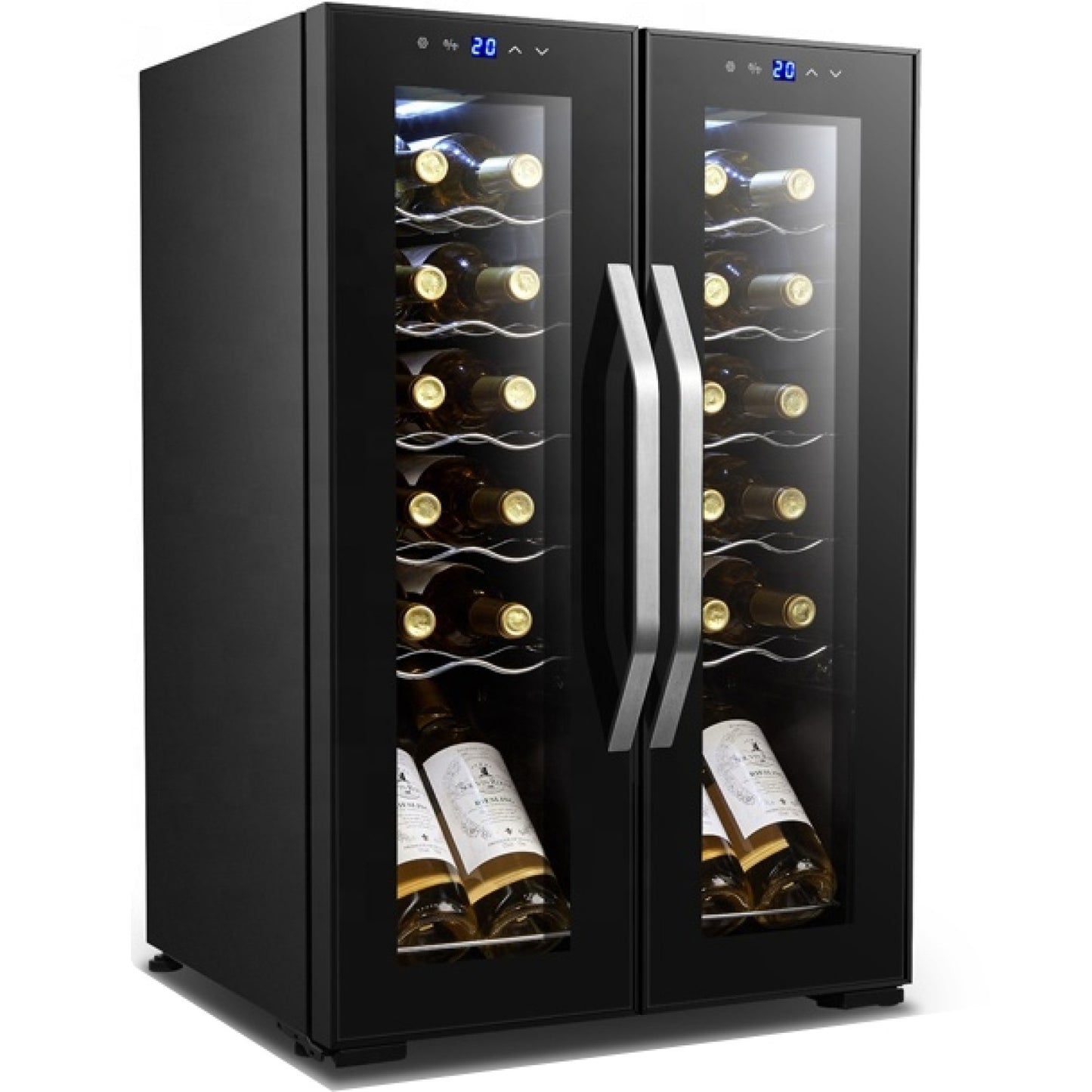 2 Door Dual Zone 24 Bottle Wine Cooler