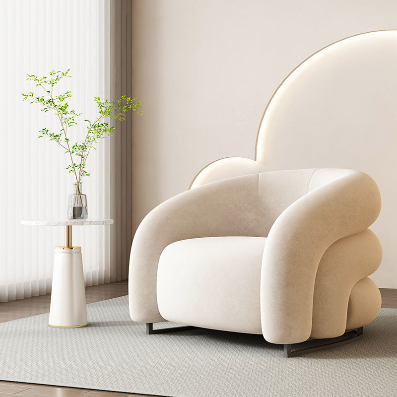 K93 Armchair, White Velvet| DC Concept