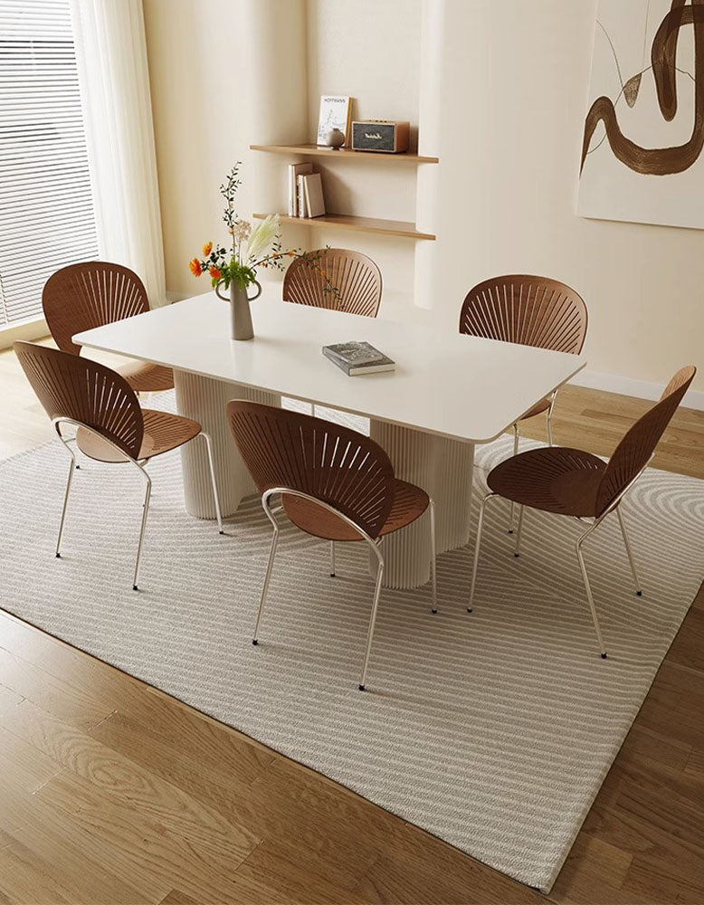 Aiden White Dining Table, Sintered Stone| DC Concept
