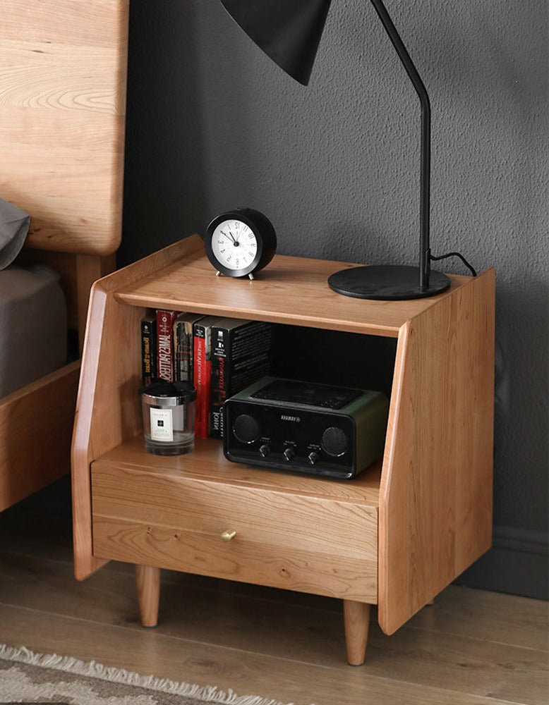 Devin Bedside Table, Solid Wood| DC Concept