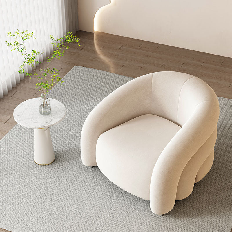 K93 Armchair, White Velvet| DC Concept