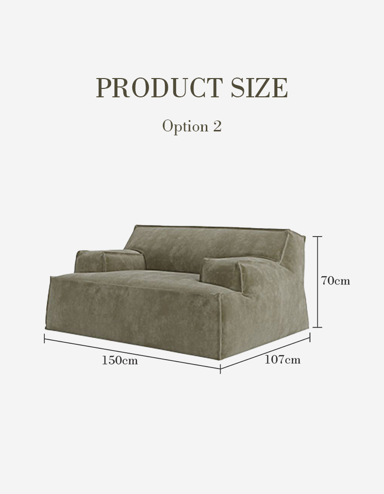 Zephyrine Bean Bag Modular Sofa, Two Seater Sofa