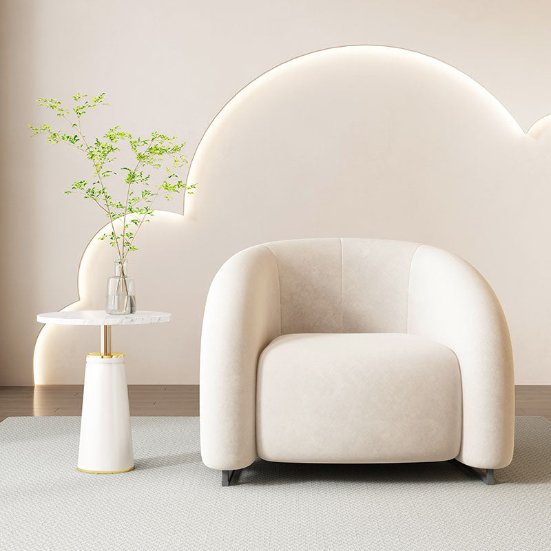 K93 Armchair, White Velvet| DC Concept
