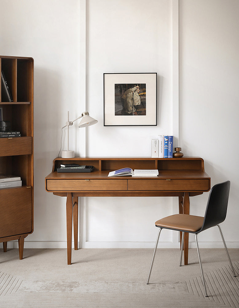 Moran Carved Office Desk, Solid Wood| DC Concept