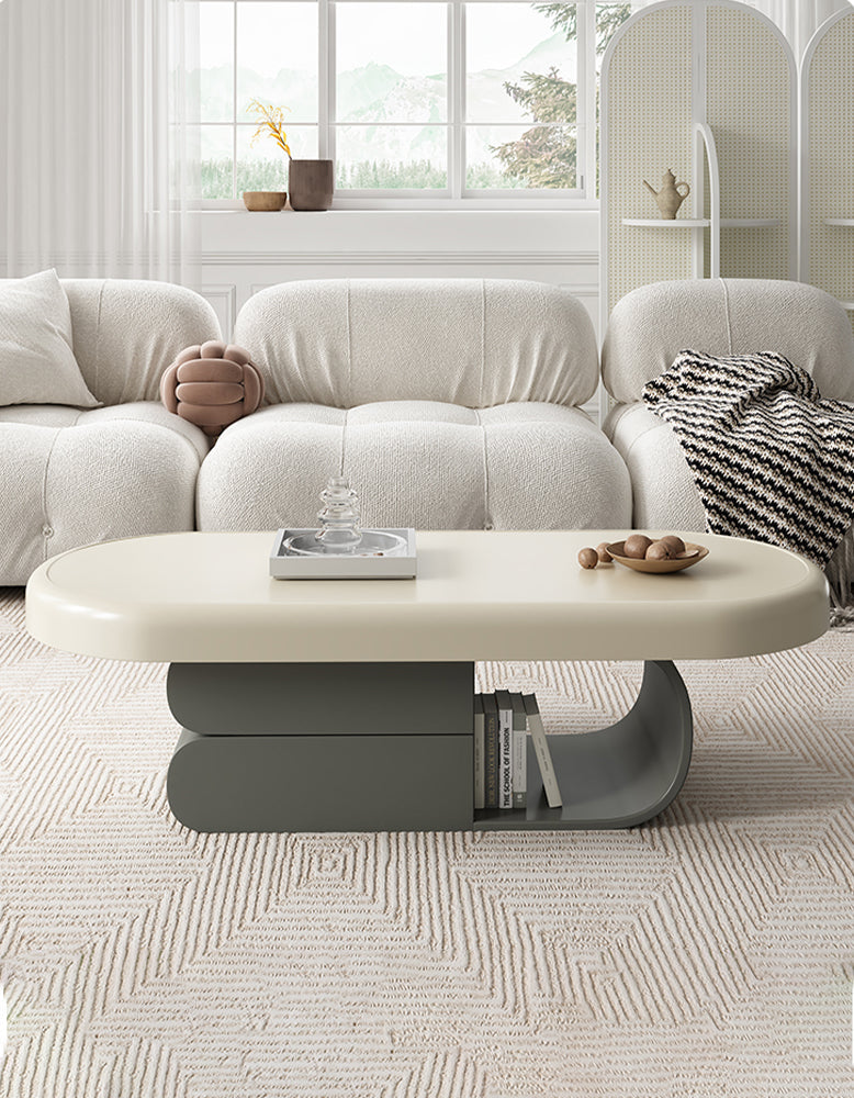 Freda Coffee Table, Milky White| DC Concept