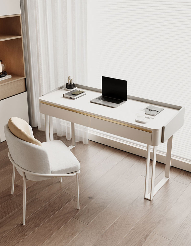 Otto Office Desk - White Sintered Stone| DC Concept