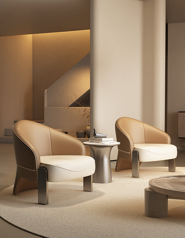 Pappas Livining Room Armchair, Real Leather