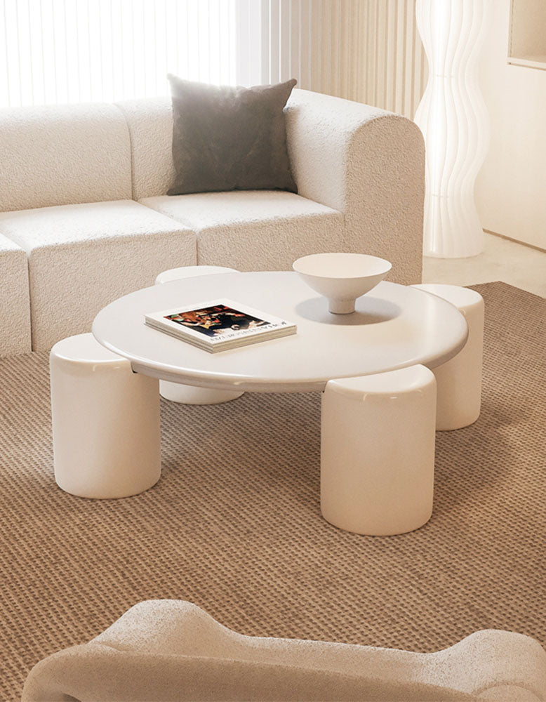 Nova Flower Nesting Coffee Table, White| DC Concept