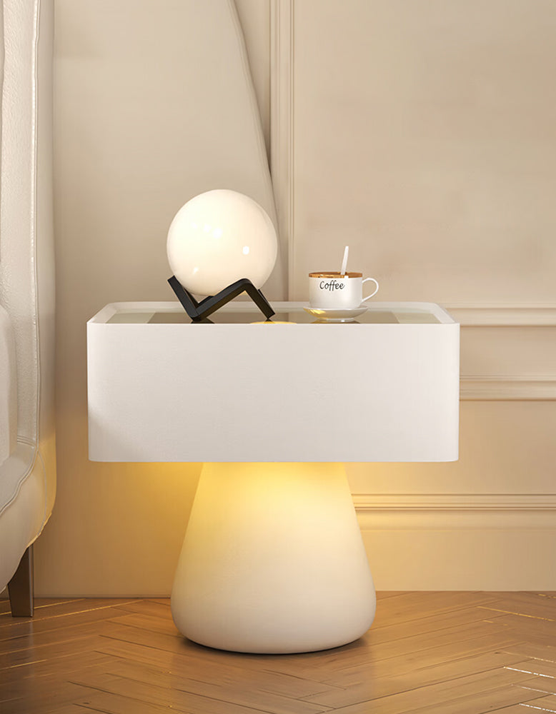 Bartosz Bedside Table With Storage & Light Strip