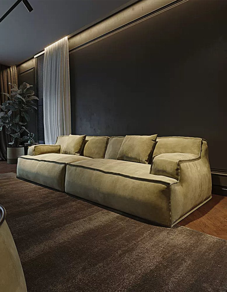 Zephyrine Bean Bag Modular Sofa, Two Seater Sofa
