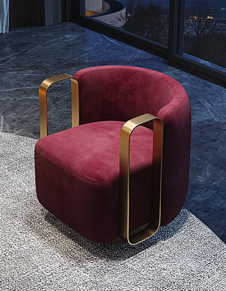 Thaddea Vintage Armchair, Red