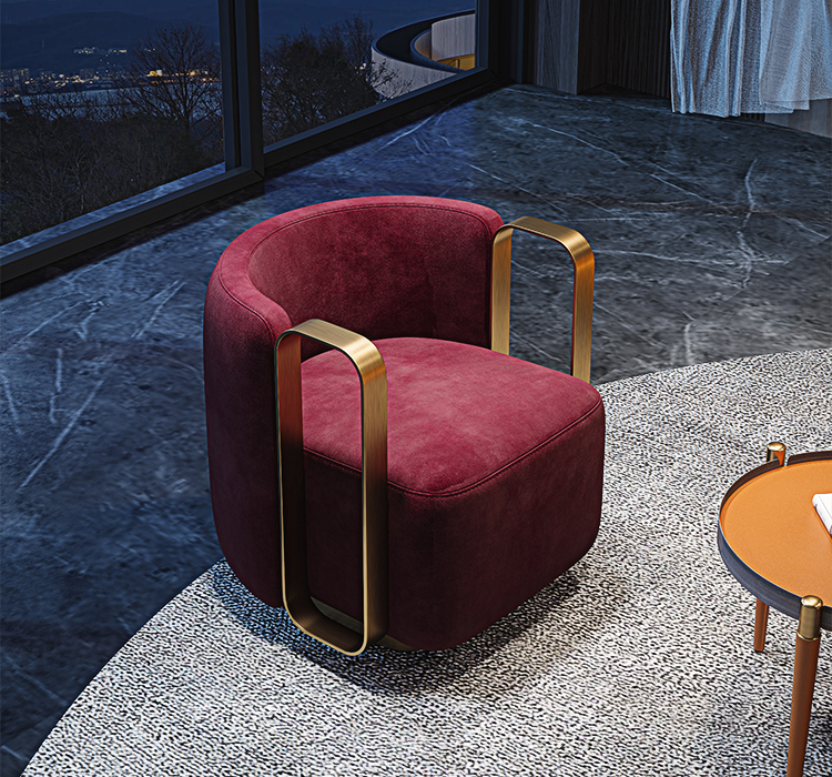 Thaddea Vintage Armchair, Red
