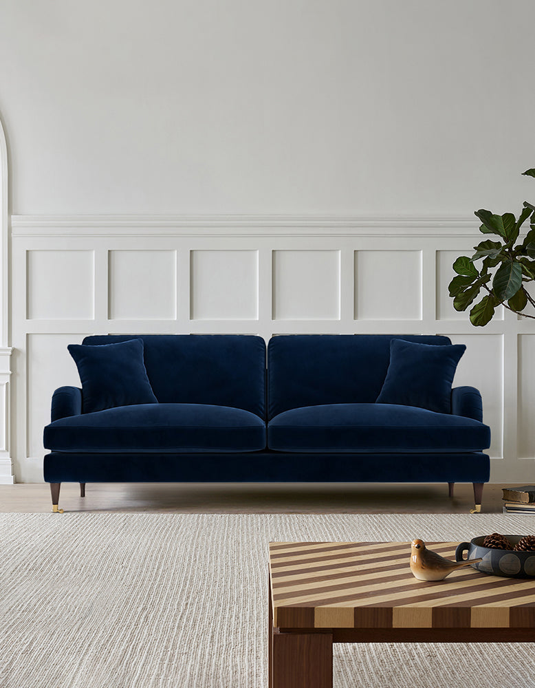 Whelan Two Seater Sofa, Loveseat, Velvet